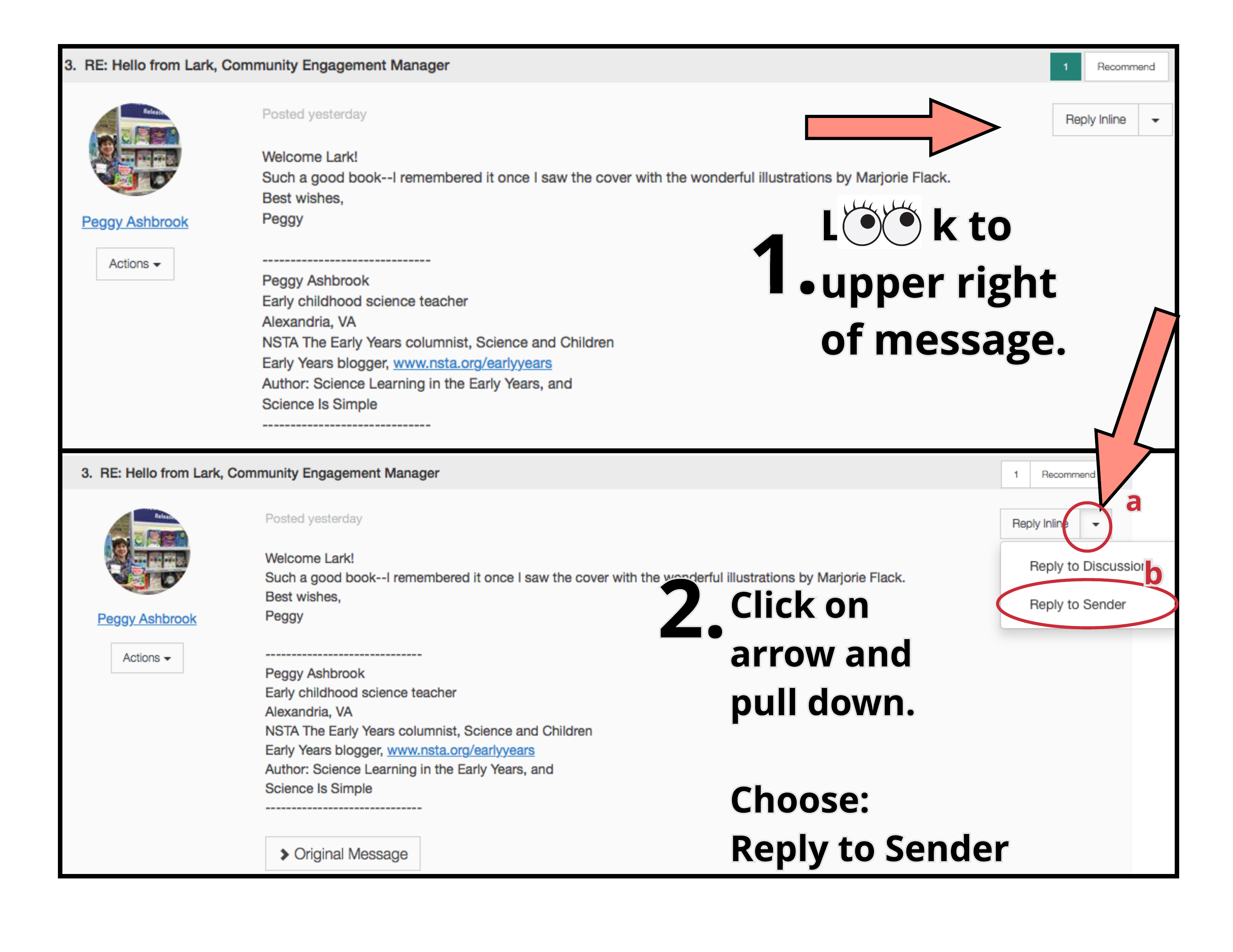 Friday Tips How to inbox a Hello community member from a thread